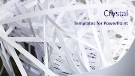  Presentation with shredder - Colorful presentation enhanced with pile of paper strips backdrop and a sky blue colored foreground