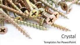  Presentation with pile - Audience pleasing presentation theme consisting of pile of philips head screws backdrop and a  colored foreground