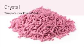  Presentation with pile - Colorful slides enhanced with pile-of-pimk-raspberry-granulated backdrop and a lemonade colored foreground