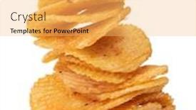  Presentation with corrugated potato chips - Slides featuring pile-of-potato-chips-fluted background and a yellow colored foreground