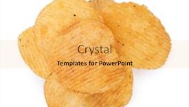  Presentation with corrugated potato chips - Slide set with pile-of-potato-chips-fluted background and a yellow colored foreground