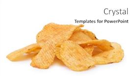  Presentation with corrugated potato chips - Slide set consisting of pile-of-potato-chips-fluted background and a white colored foreground