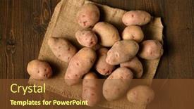  Presentation with pile - Theme enhanced with pile-of-potatoes-on-burlap background and a tawny brown colored foreground