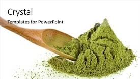  Presentation with powdered - PPT layouts featuring pile of powdered green tea background and a  colored foreground