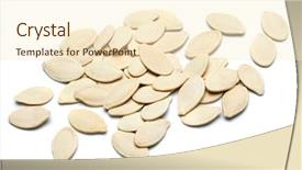  Presentation with seed - Presentation having seed isolated on white background background and a cream colored foreground