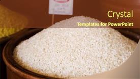  Presentation with rice - Cool new PPT layouts with pile-of-raw-rice backdrop and a tawny brown colored foreground