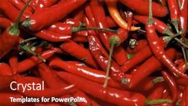  Presentation with chili - Cool new theme with pile-of-red-hot-chili backdrop and a crimson colored foreground