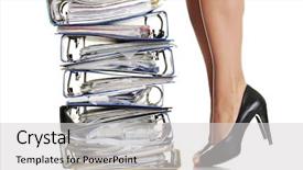  Presentation with stuck - Presentation enhanced with pile of ring binder background and a light gray colored foreground