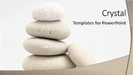  Presentation with stones - PPT theme featuring pile of river stones background and a white colored foreground