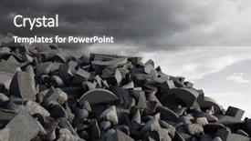 Presentation with sky and rock abstract - Amazing theme having pile of rocks against full backdrop and a gray colored foreground