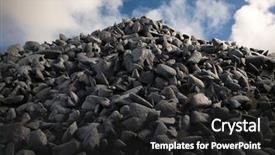  Presentation with rocks - Slides enhanced with pile of rocks against full background and a  colored foreground