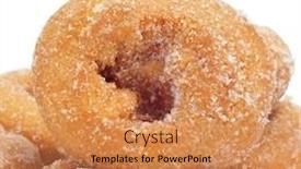  Presentation with donuts - Slides having pile-of-rosquillas-typical-spanish background and a coral colored foreground