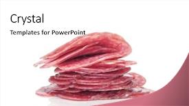  Presentation with medical pill medicine white blue - Amazing presentation theme having pile of salchichon spanish salami on a white background backdrop and a white colored foreground