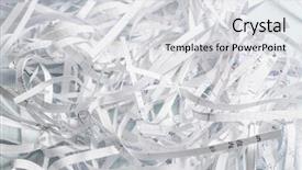  Presentation with recycling paper - Colorful presentation design enhanced with pile of shredded paper backdrop and a light gray colored foreground