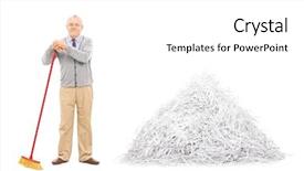  Presentation with paper news print pile newspapers - Audience pleasing slides consisting of pile of shredded paper backdrop and a white colored foreground