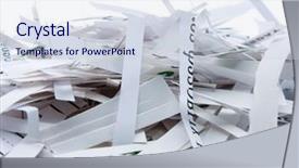  Presentation with recycling paper - Slide deck consisting of pile of shredded paper background and a  colored foreground