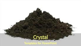  Presentation with soil - Amazing slide set having pile of soil isolated backdrop and a tawny brown colored foreground