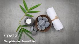  Presentation with stones - Slide deck consisting of pile of stones in bowl background and a gray colored foreground