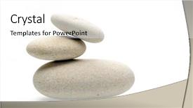  Presentation with stones - PPT theme enhanced with stones isolated on white background background and a white colored foreground