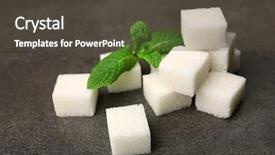  Presentation with sugar cubes - Theme enhanced with pile of sugar cubes background and a dark gray colored foreground