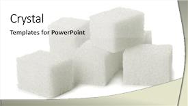  Presentation with sugar cubes - Presentation design enhanced with pile of sugar lumps isolated background and a white colored foreground