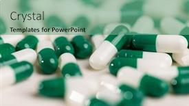  Presentation with green color - PPT layouts consisting of pile-of-the-medicine background and a seafoam green colored foreground