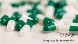  Presentation with green color - Presentation theme with pile-of-the-medicine background and a lemonade colored foreground