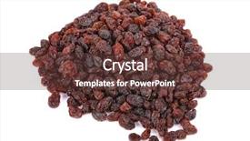  Presentation with pile - Amazing slide deck having pile-of-thompson-raisins backdrop and a tawny brown colored foreground