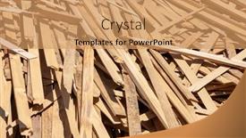  Presentation with pile - Amazing slides having pile-of-timber-offcuts-mainly backdrop and a coral colored foreground