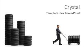  Presentation with tires - Slide set with pile-of-tires background and a white colored foreground