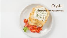  Presentation with bread - Audience pleasing theme consisting of pile of toasted white bread backdrop and a  colored foreground