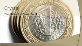  Presentation with turkish - Audience pleasing slide set consisting of pile-of-turkish-lira-coins backdrop and a lemonade colored foreground