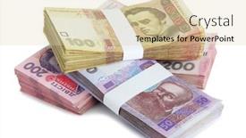  Presentation with pile - Slide set having pile-of-ukrainian-money-isolated background and a lemonade colored foreground