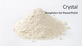  Presentation with flour - Amazing slide deck having pile of wheat flour backdrop and a white colored foreground