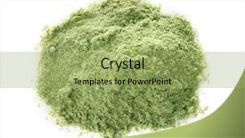  Presentation with sport nutrition whey protein powder - Slides enhanced with pile of wheat grass powder background and a yellow colored foreground