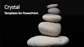  Presentation with stones and sand - Slide set having pile of white sand stones background and a  colored foreground