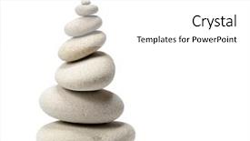 Presentation with stones - Audience pleasing slide set consisting of pile of white stones backdrop and a white colored foreground