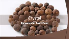  Presentation with allspice - Beautiful slide deck featuring pile-of-whole-allspice-berries backdrop and a tawny brown colored foreground