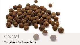  Presentation with allspice - Presentation theme consisting of pile-of-whole-allspice-berries background and a light gray colored foreground