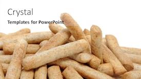  Presentation with whole wheat flour - Colorful presentation theme enhanced with pile of whole wheat flour breadsticks isolated on a white background backdrop and a white colored foreground