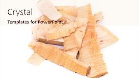  Presentation with wood chips - Presentation design featuring pile-of-wood-chips-isolated background and a lemonade colored foreground