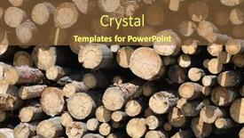  Presentation with pile - PPT layouts with pile-of-wooden-logs-stacked background and a tawny brown colored foreground