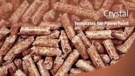  Presentation with pile - PPT theme having pile-of-wooden-pellets-background background and a red colored foreground