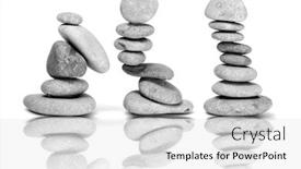  Presentation with zen stones - Theme consisting of pile-of-zen-stones background and a white colored foreground