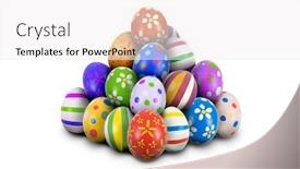  Presentation with pyramid - Audience pleasing presentation design consisting of pile-or-stack-of-easter backdrop and a white colored foreground