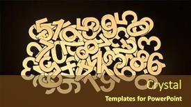  Presentation with numbers - Theme featuring pile-random-numbers-on-black background and a tawny brown colored foreground