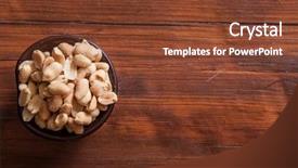  Presentation with groundnut roasted peanuts peanut oil - Beautiful PPT theme featuring pile salted and marinated peanuts backdrop and a tawny brown colored foreground