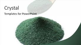 Presentation with spirulina - Beautiful theme featuring pile system - spirulina powder and spoon backdrop and a  colored foreground