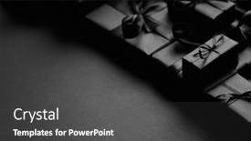 Presentation with christmas black - Presentation theme having pile-various-size-black-boxed background and a dark gray colored foreground