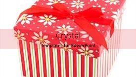  Presentation with christmas presents - Colorful slide deck enhanced with pile with striped christmas presents from big to little backdrop and a red colored foreground